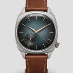 Dark Green Dial Brown Leather Strap Dress Watch with Craft Options