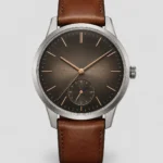 Mocha Brown Dial Brown Leather Strap Dress Watch with Craft Options
