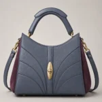 Blue Grey Burgundy Mini Top Handle Crossbody Satchel Bag