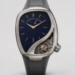 Navy Star Dial Open Heart Leather Strap Watch with Craft Options